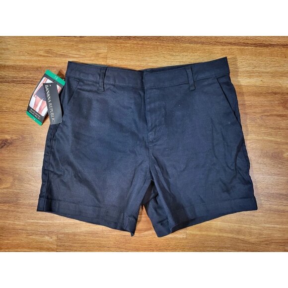 Banana Republic Pants - NWT Banana Republic Authentic Chino Flat-Front Shorts Womens  Sz 12 Black
